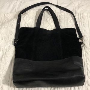 Leather & suede Oversized Bag